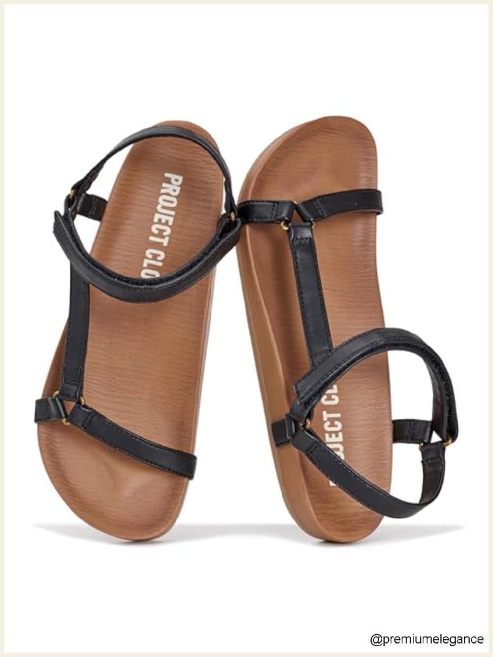 Strappy Adjustable Slides Sandals with Plush Insole